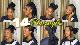 14 UNIQUE WAYS TO STYLE YOUR KNOTLESS BRAIDS Quick and easy Beginner Friendly Tutorial [upl. by Klusek844]