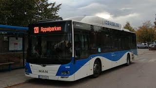 bus ride Hallstahammar sweden line 120 från kolbäck järnvägsstation till Hallstahammar centrum [upl. by Stoll]