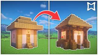 ► How To Transform A Small Farm Village House In Minecraft 1  Survival Build [upl. by Moynahan989]