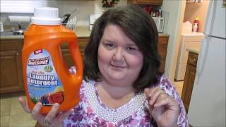 Dollar Tree Review  LA Totally Awesome Laundry Detergent [upl. by Aynwad]