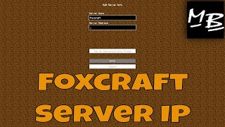 Minecraft Foxcraft Server IP Address [upl. by Cristoforo948]