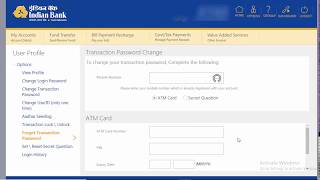 How to Reset Indian Bank Transaction Password in Online  Tamil [upl. by Odnam928]