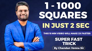 11000 SQUARE in 2 SECONDS SuperFast Square TRICK Vedic Maths TRICKS SHORTCUT By Chandan Venna [upl. by Reamonn]