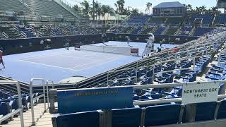 Thanasi Kokkinakis vs Brandon Holt WarmUp  2024 Delray Beach Open [upl. by Delano152]