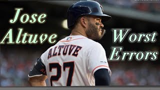 MLB  Jose Altuve Worst Errors [upl. by Hilar]