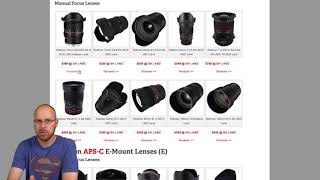 Sony EMount Lens Guide  Full Frame vs APSC and All Available Lenses [upl. by Lehcer]