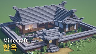 마인크래프트 건축 강좌  한옥  Minecraft Tutorial  Hanok Traditional Korean House 🏡 [upl. by Orvil]