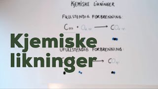 Kjemiske likninger [upl. by Rickard]