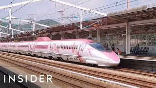 What It’s Like To Ride Japan’s Hello Kitty Bullet Train [upl. by Nohsreg]