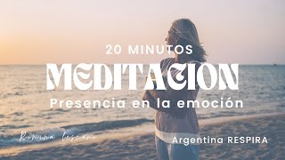 Meditación mindfulness Presencia en la emoción [upl. by Tichon151]