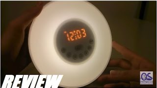 REVIEW iPeak LED Sunrise WakeUp Alarm Clock Light [upl. by Rasec]