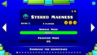 Geometry Dash  Stereo Madness All Coins [upl. by Millan]