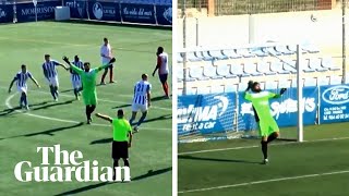 Hero to zero Goalkeeper scores and then immediately concedes in Spanish football [upl. by Nanfa]