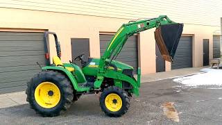 Review of a Beautiful John Deere 4105 41HP Tractor amp 300cx Front End Loader [upl. by Aicemed]