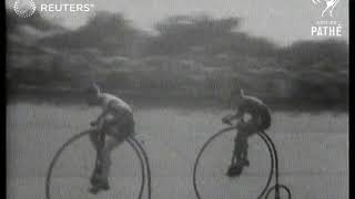 QUIRKY Penny Farthing bicycles at Herne Hill 1928 [upl. by Wynn]