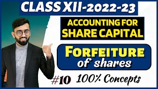 FORFEITURE of Shares Detailed Explanation  Share Capital Class 12 Accounts  CA Hardik Manchanda [upl. by Bethany818]