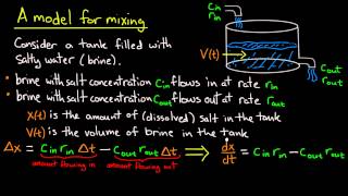 ODE  A model for mixing problems [upl. by Dihaz]