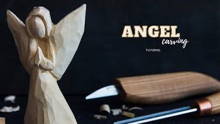 Woodcarving Angel Tutorial [upl. by Tallou]