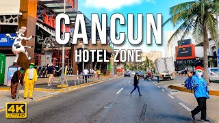 Cancun Hotel Zone Scenic Drive 4K  Cancun  Quintana Roo  Mexico [upl. by Holofernes]