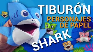 Como hacer tiburones de papel  Comecocos  Ideas Creativas DIY [upl. by Merrick147]