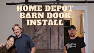 How To Install A Barn Door  unboxing Assembly and Installation [upl. by Clapp153]