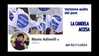 Da un post FB di Mario Adinolfi del 021124 [upl. by Ixela]