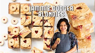 How to make my Jammie Dodger Blondies Recipe [upl. by Lebam502]