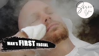 MAN GETS HIS FIRST FACIAL TREATMENT w EXTRACTIONS [upl. by Coletta]