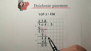 Dzielenie pisemne  klasa 4 [upl. by Sorips]