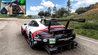 92 Porsche GT Team 911 RSR  Forza Horizon 5  Steering Wheel Gameplay [upl. by Idihc654]