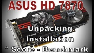 Asus HD 7870 DC2 2GB DDR5  AMD ATI Radeon  unpacking  installation  score benchmark  HD [upl. by Greff]