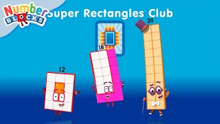 Super Rectangles Club 🟥  Learn to count  Numberblocks Full Episodes  Maths for Kids [upl. by Ffoeg506]