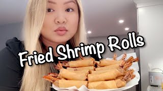 HOW TO MAKE FRIED SHRIMP ROLLS  VIETNAMESE COOKING  SKPHAMS 10 [upl. by Roleat141]