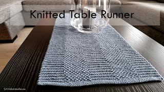 Knitted tablerunner  Free Pattern [upl. by Nahseez582]