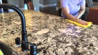 Cleaning and Disinfect Granite Countertops [upl. by Sinnaoi488]