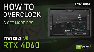 How to Overclock amp Undervolt RTX 4060  2024 Easy Tutorial FPS Boost [upl. by Dralliw]