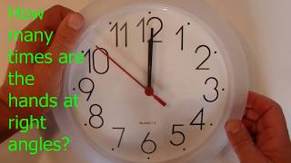 How Many Times are the Clocks Hands at Right Angles During a 24 Hour Day  Puzzle Tutorial [upl. by Esbensen649]