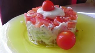 Tartare de Hareng amp Mozzarella aux Pommes Grany et Tomate [upl. by Yancy]