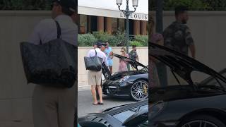 Millionaire couple arriving from holidays to Hotel Paris billionaire monaco luxury lifestylefyp [upl. by Irrac263]