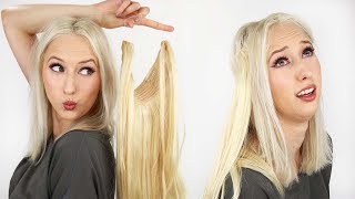 Halo Hair Extensions TryOn First Impressions [upl. by Lalat]