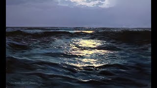 111 How To Paint Moonlight On Water  Oil Painting Tutorial [upl. by Donnelly]