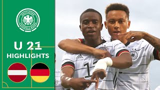 Moukoko scores again in Germany win  Latvia vs Germany 13  Highlights  U 21 EuroQualifier [upl. by Zucker37]