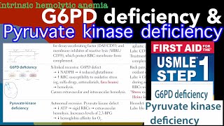 G6PD deficiency Anemia amp Pyruvate kinase deficiency Anemia in HindiUrdu by first aid [upl. by Lordan923]