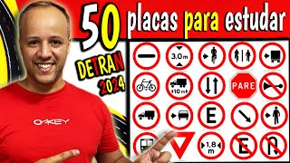 Sinalização de transito placas 50 placas para decorar [upl. by Cindi]