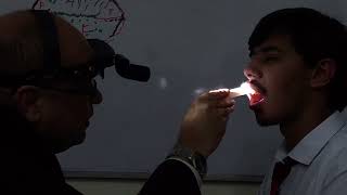 ENT Clinical Methods Examination of Laryngopharynx Throat [upl. by Dallas]