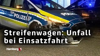 Unfall auf Wandsbeker Chaussee PKW und Streifenwagen kollidieren [upl. by Astred960]