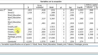 Regresión logística binaria con SPSS 33 – interpretación del modelo logístico [upl. by Suolhcin]