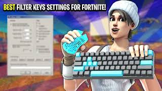 How To LOWER Your Delay in Fortnite With FilterKeys  Settings [upl. by Chaudoin167]