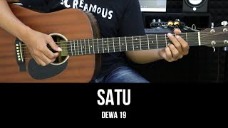 Satu  Dewa 19  Tutorial Chord Gitar Mudah dan Lirik [upl. by Fay]