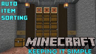 Smaller Item Filter  Sorter  Minecraft Redstone Keeping It Simple [upl. by Adolphe]